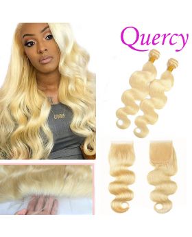 #613 10A 2 bundles with lace closure 4*4inch body wave