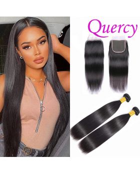 8A 2 bundles with HD lace closure 5*5inch straight