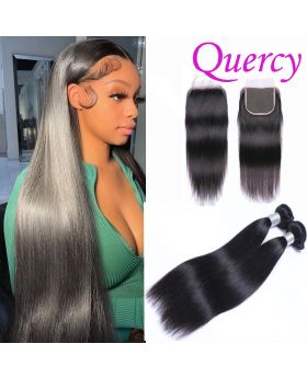 10A 2 bundles with HD lace closure 5*5inch straight