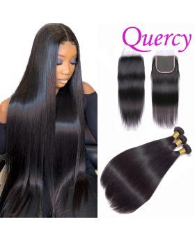 8A 3 bundles with HD lace closure 5*5inch straight