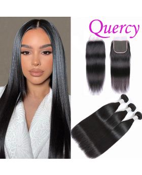 10A 3 bundles with HD lace closure 5*5inch straight