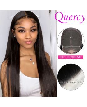 HD 5*5 lace closure wig 180% straight