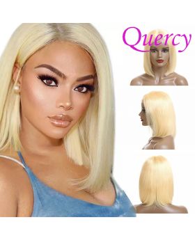 Transparent Lace 13*4 Full frontal Blonde #613 Bob wig 180%