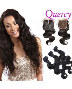 10A 3 bundles with lace closure 4*4inch body wave