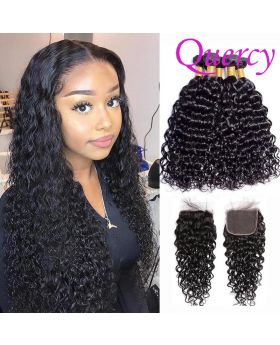 9A 3 bundles with lace closure water wave
