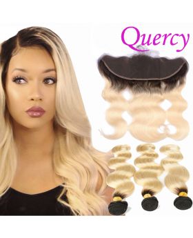 T1B/613 10A 3 bundles with lace frontal 13*4inch body wave