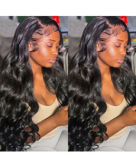 Transparent lace 13*6 Full Frontal Lace wig 180% Body Wave
