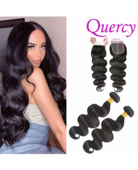9A 2 bundles with HD lace closure 5*5inch body wave