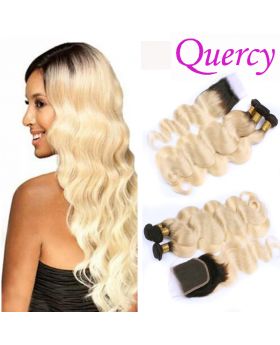 T1B/613 10A 3 bundles with lace closure 4*4inch body wave