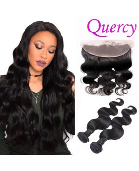8A 2 bundles with lace frontal 13*4inch body wave