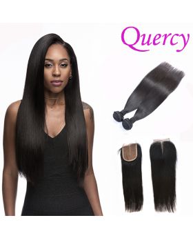 8A 2 bundles with lace closure 4*4inch straight