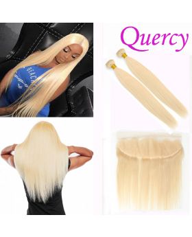 #613 10A 2 bundles with lace frontal 13*4inch straight