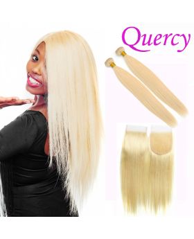QUERCY #613 10A 2 bundles with lace closure 4*4inch straight