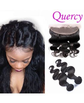 10A 2 bundles with lace frontal 13*4inch body wave