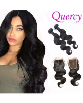 10A 2 bundles with lace closure 4*4inch body wave