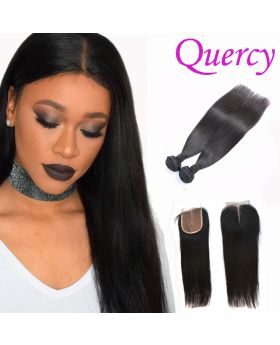 9A 2 bundles with lace closure 4*4inch straight