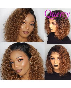 T1B/30 13*4 lace front bob wig curly 