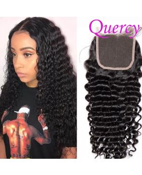 8A lace closure 4*4inch deep curl